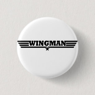 Wingman Wings Logo 1 Inch Round Button