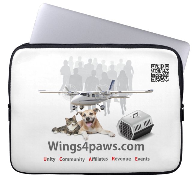 Wings4paws - Laptop Sleeve 13" (Front)