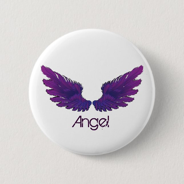 Wings 2 Inch Round Button (Front)