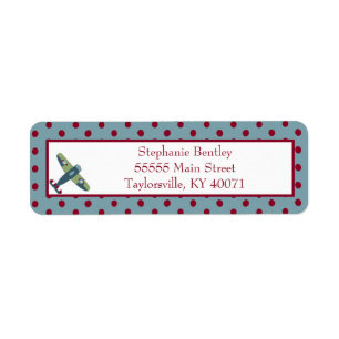 Wings Airplane Return Address Label