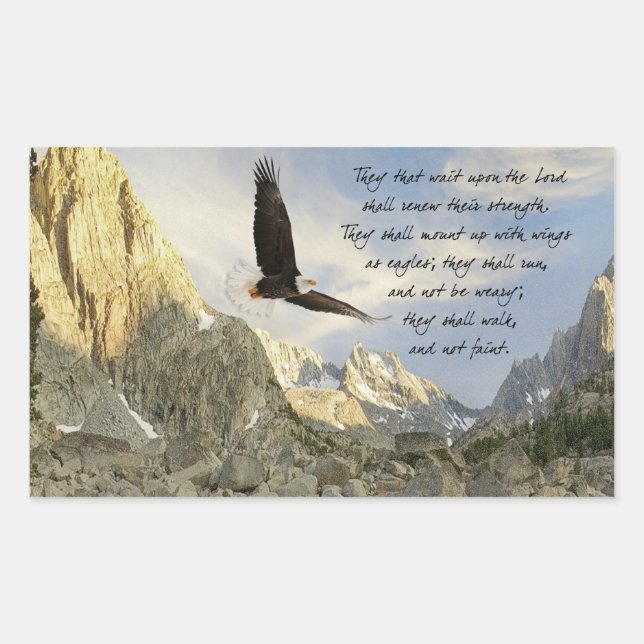Wings As Eagles Isaiah 4o:31 Sticker (Front)