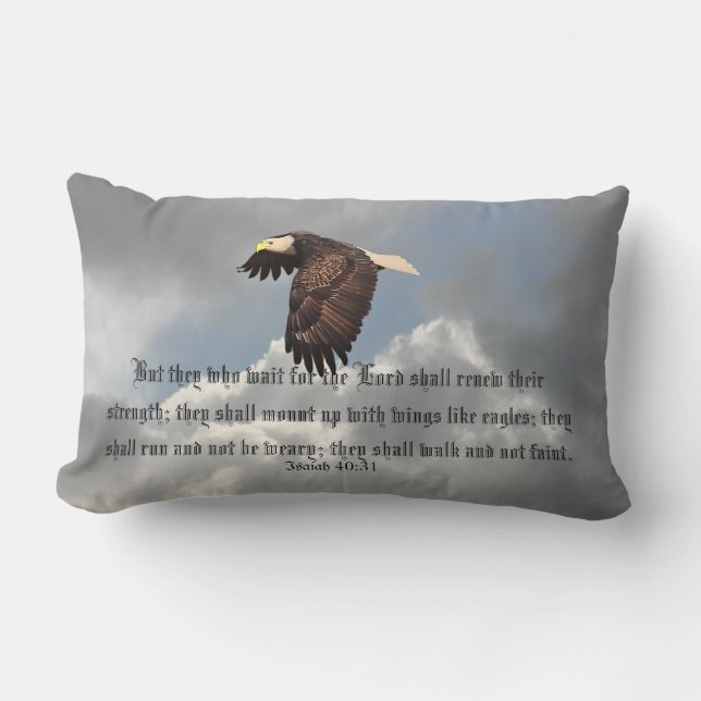 WINGS AS EAGLES LUMBAR PILLOW (Front)