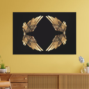 Wings Facing Each Other image printed on Premium Canvas Print