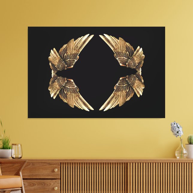 Wings Facing Each Other image printed on Premium Canvas Print (Insitu(LivingRoom))
