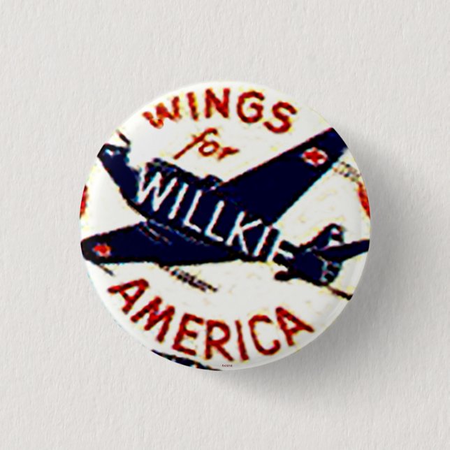Wings for Willkie - Button (Front)