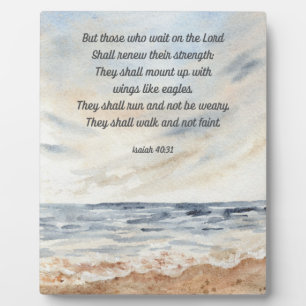 Wings Like Eagles Isaiah Bible Verse Desk Art 8x10 Plaque