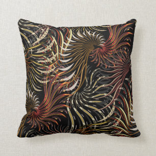 Wings - Modern - Abstract - brown Throw Pillow