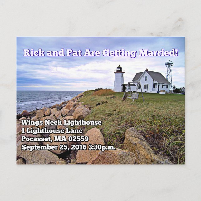 Wings Neck Lighthouse, Massachusetts Postcard (Front)