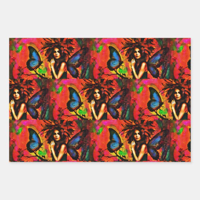 Wings of a Fairytale  Wrapping Paper Sheet (Front)
