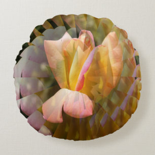 Wings of a Peace rose...... Round Pillow