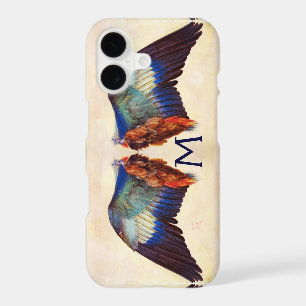 WINGS OF AN EUROPEAN ROLLER MONOGRAM