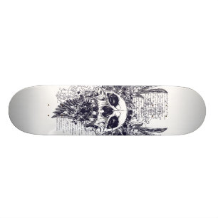 Wings Of Death Skateboard Tattoo Design