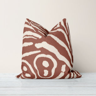 Wings of Echo Rust Clay Pale Sand Throw Pillow