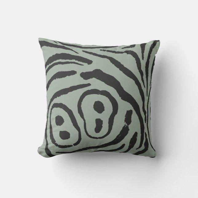Wings of Echo Smoky Forest Throw Pillow (Front)