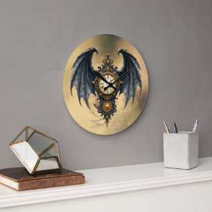 Wings of Eternity – The Timeless Guardian. Large Clock