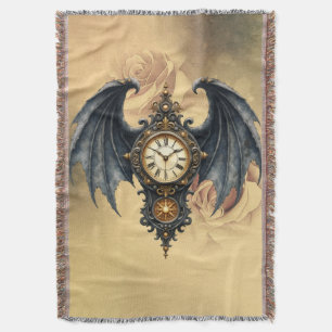 Wings of Eternity – The Timeless Guardian. Throw Blanket