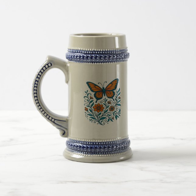 Wings of Garden Harmony Beer Stein (Left)