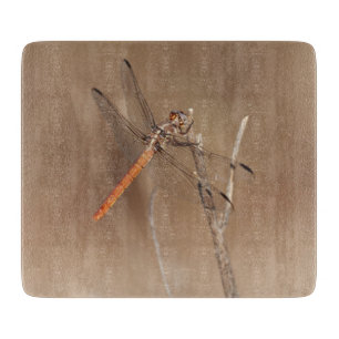 Wings of Gold Dragonfly Cutting Board
