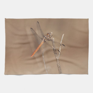 Wings of Gold Dragonfly Kitchen Towel
