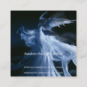 Wings of Light Winged Angel Square Business Card