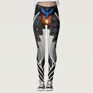 Wings Of Lightning Deco Mech Flare AOP Leggings