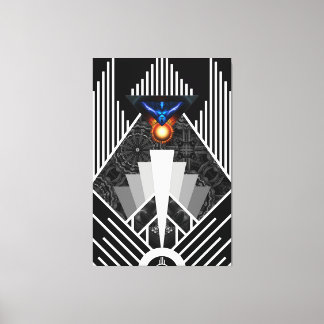 Wings Of Lightning Deco Mech Flare Canvas Print