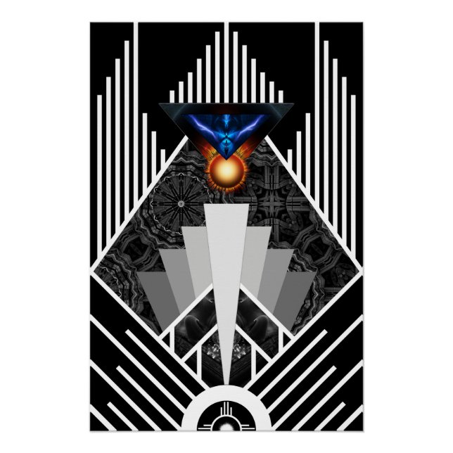 Wings Of Lightning Deco Mech Flare Perfect Poster (Front)