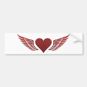 Wings of Love bumper sticker, customize Sticker