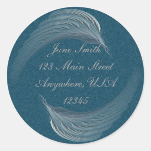 Wings of Peace Abstract Art Classic Round Sticker