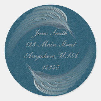 Wings of Peace Abstract Art Classic Round Sticker