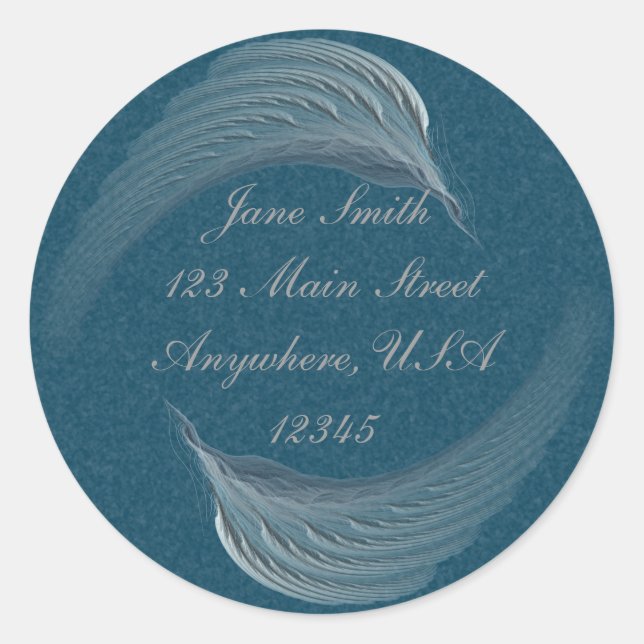 Wings of Peace Abstract Art Classic Round Sticker (Front)