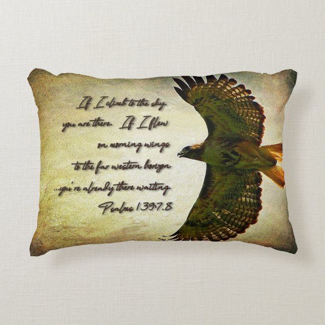 Wings of the Morning Inspirational Accent Pillow (Front)