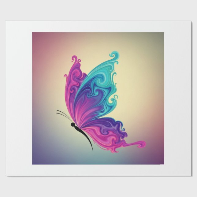 Wings of whimsy and Light Wrapping Paper (Flat)