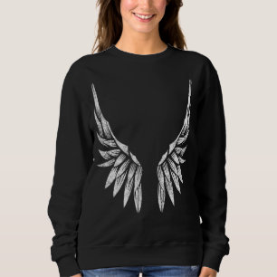 Wings On The Back Side Angel Wings Back Print 2 Sweatshirt