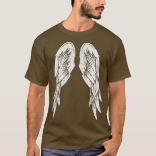 Wings on the Back Side Angel Wings Back Print T-Shirt