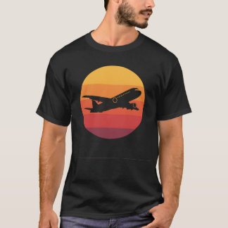 Wings Over Sunset – Airplane Art T-Shirt