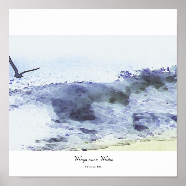 Wings over water | Watercolour Poster (Front)