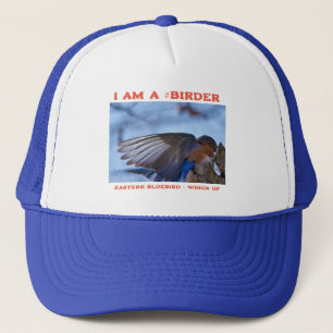 Wings Up Eastern Bluebird Birder Trucker Hat