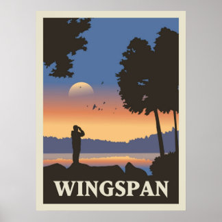 Wingspan Board Game Minimalist Travel Style Gam Poster