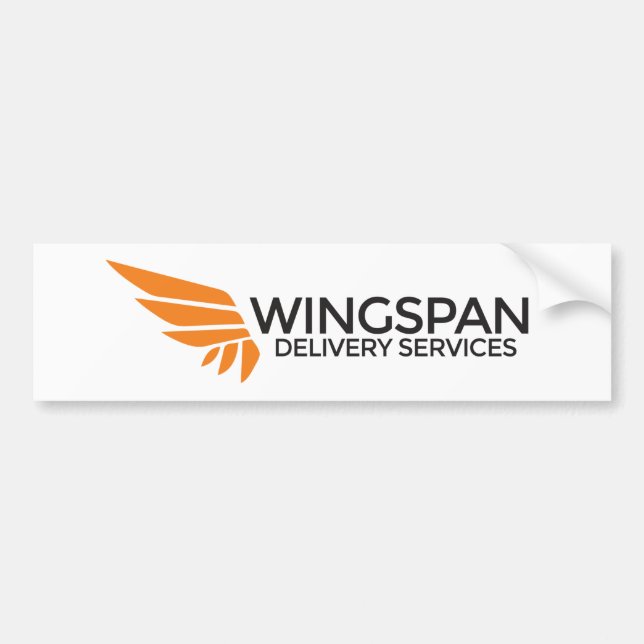 WINGSPAN Delivery Services bumper sticker (white) (Front)