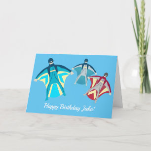 Wingsuit Skydiving Themed Card