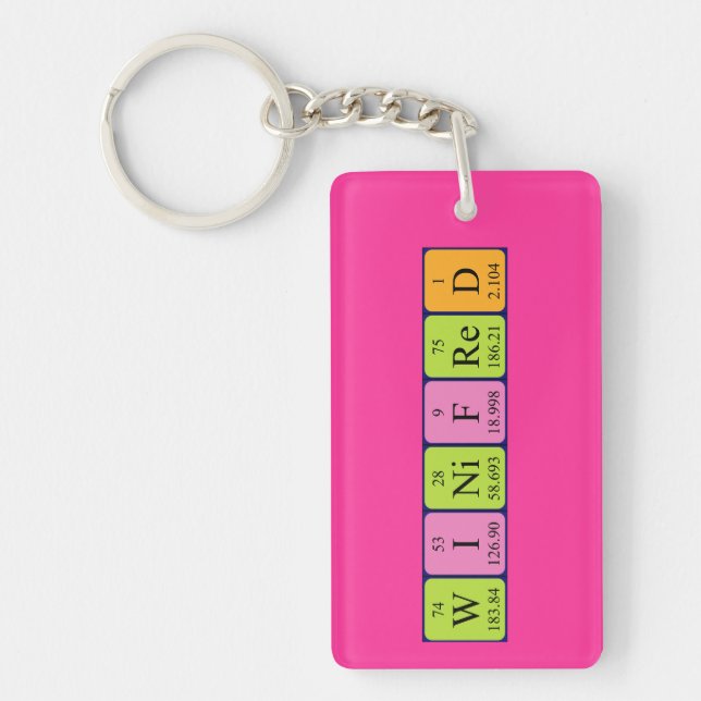 Winifred periodic table name keyring (Front)