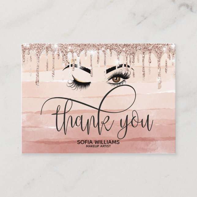 Wink Beautiful Brown Eye with Gold Crown Aftercare Referral Card (Front)