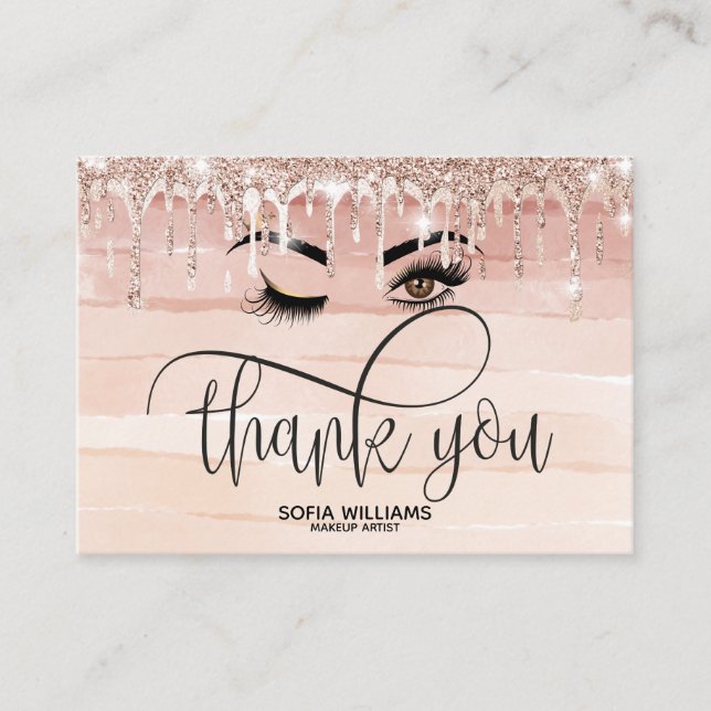 Wink Beautiful Brown Eye with Gold Crown Aftercare Referral Card (Front)