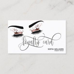 Wink Beautiful Brown Eye with Gold Crown Loyalty Referral Card
