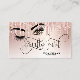 Wink Beautiful Brown Eye with Gold Crown Loyalty Referral Card