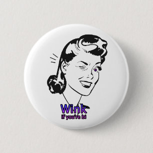 Wink if you're bi 2 inch round button