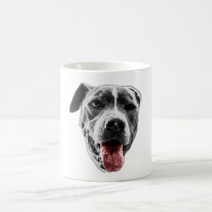 Wink & Red-Tongue Pup — Close Portrait Coffee Mug