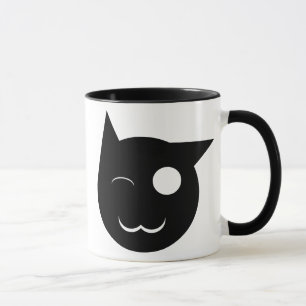 Winking Black Cat Cup