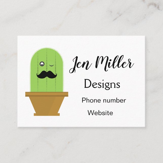 Winking Cactus Business Cards (Front)